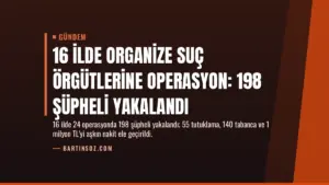 16 İlde Organize Suç Örgütlerine Operasyon: 198 Şüpheli Yakalandı