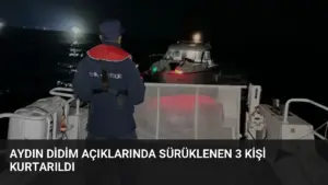 Aydın Didim açıklarında sürüklenen 3 kişi kurtarıldı
