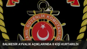 Balıkesir Ayvalık Açıklarında 8 Kişi Kurtarıldı