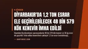 Diyarbakır’da 1,2 Ton Esrar Ele Geçirilebilecek 48 Bin 579 Kök Kenevir İmha Edildi