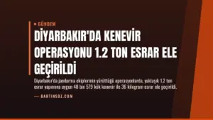 Diyarbakır'da Kenevir Operasyonu 1.2 Ton Esrar Ele Geçirildi