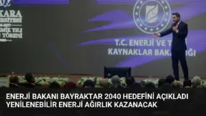 Enerji Bakanı Bayraktar 2040 Hedefini Açıkladı Yenilenebilir Enerji Ağırlık Kazanacak
