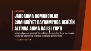 Jandarma Komandolar Cumhuriyet Bayramı'nda Denizin Altında Anma Dalışı Yaptı