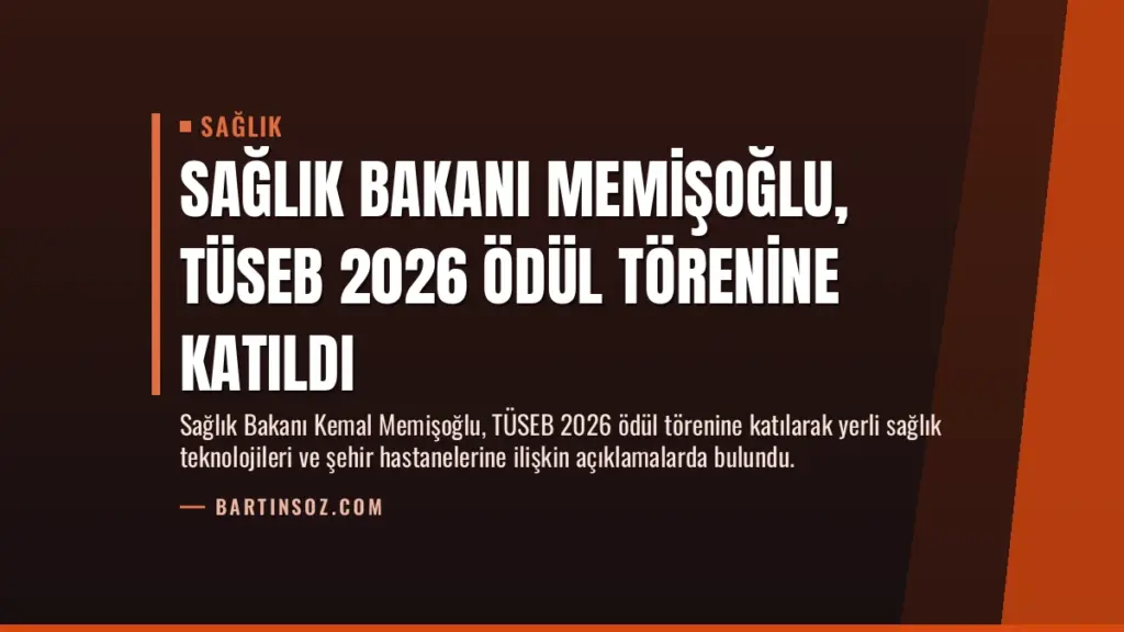 Sağlık Bakanı Memişoğlu, TÜSEB 2026 Ödül Törenine Katıldı