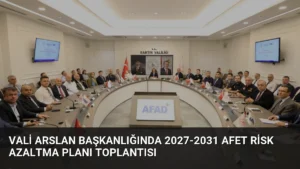 Vali Arslan Başkanlığında 2027-2031 Afet Risk Azaltma Planı Toplantısı