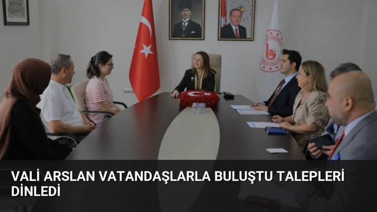 Vali Arslan Vatandaşlarla Buluştu Talepleri Dinledi